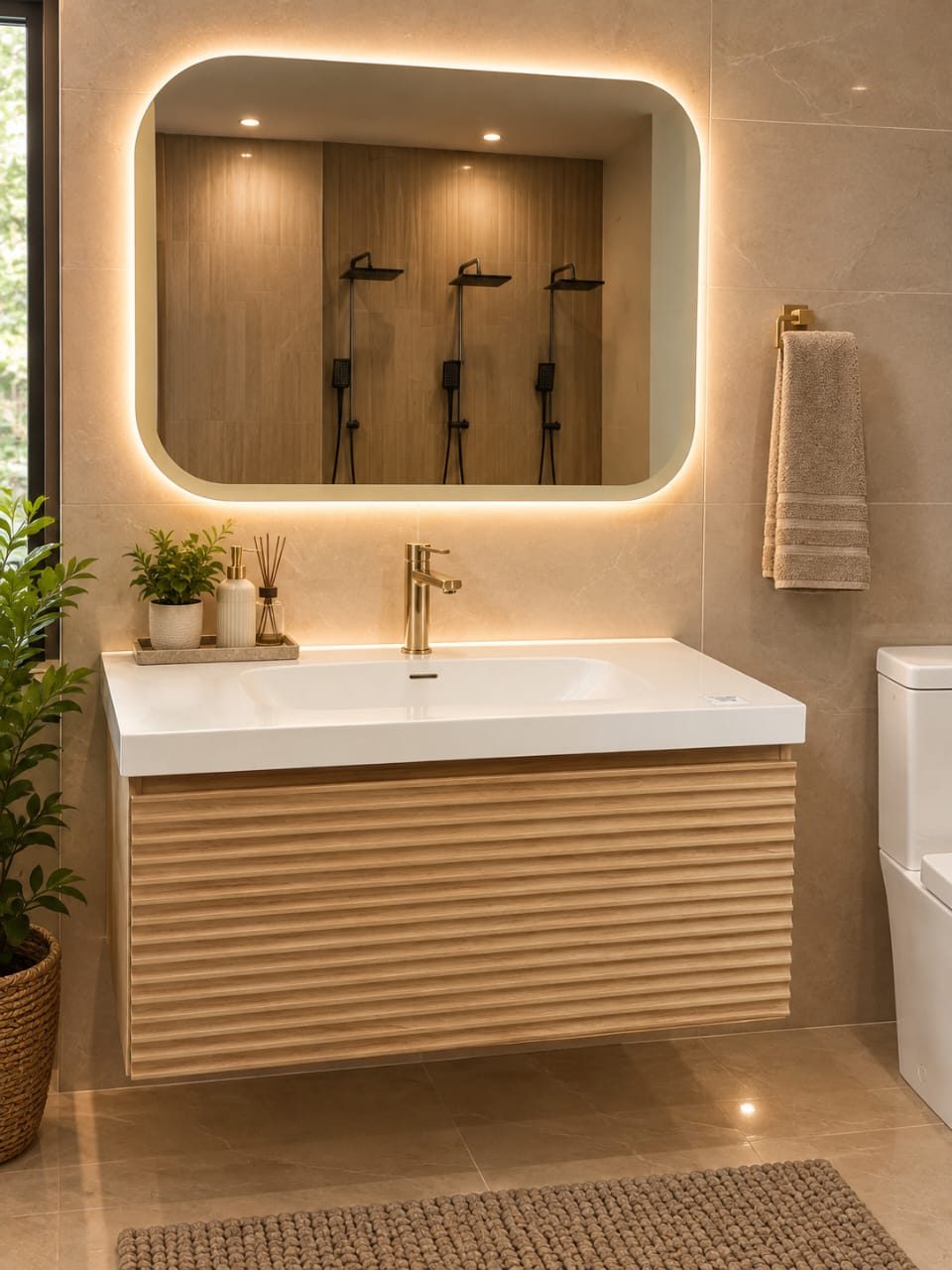 VANITY SINK + MIRROR - JA25026-80