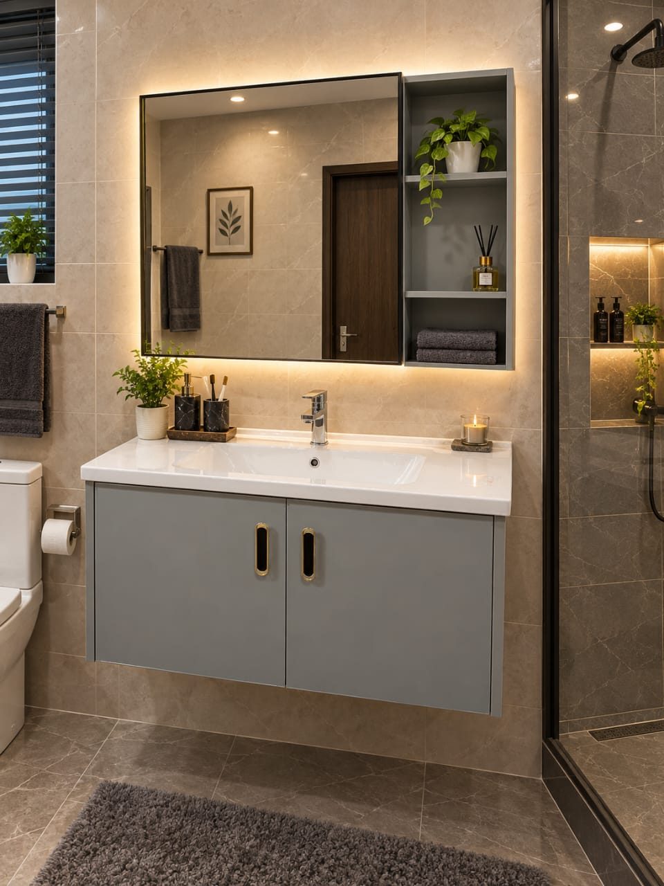 VANITY SINK + MIRROR _C - 8617