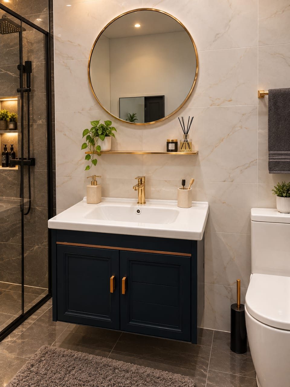 VANITY SINK + MIRROR  - ONYX 10 - 60CM