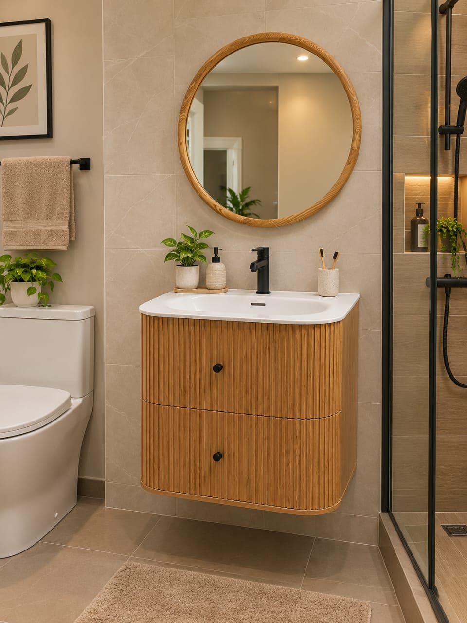 VANITY SINK + MIRROR - JA24009 - 60CM