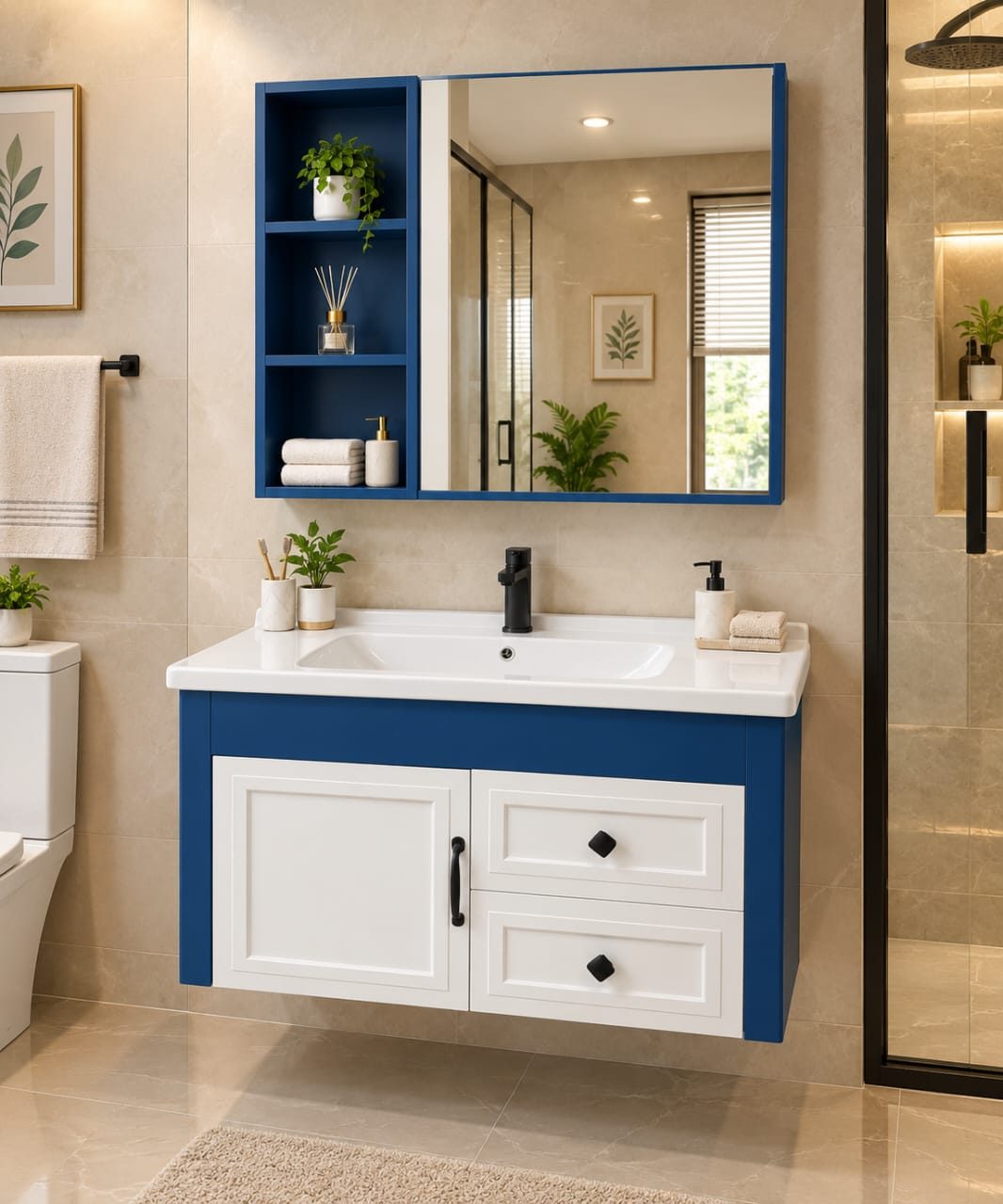 VANITY SINK + MIRROR+ONYX 30 - 60CM