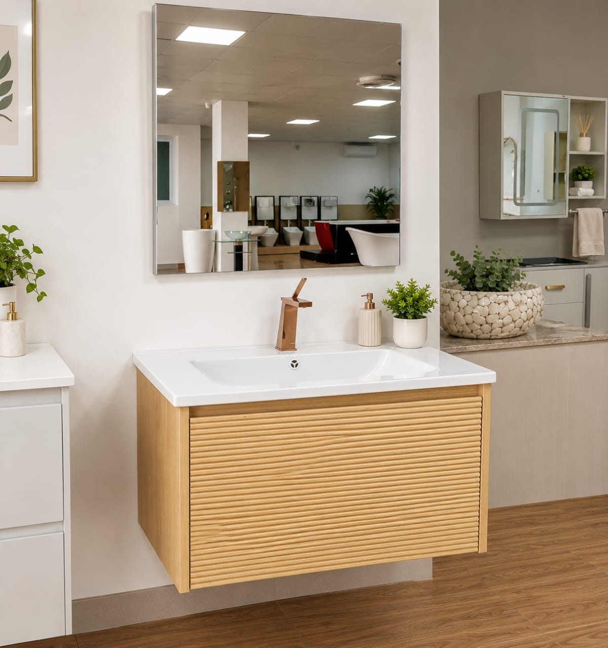 VANITY SINK + MIRROR  - ONYX 62 - 60CM