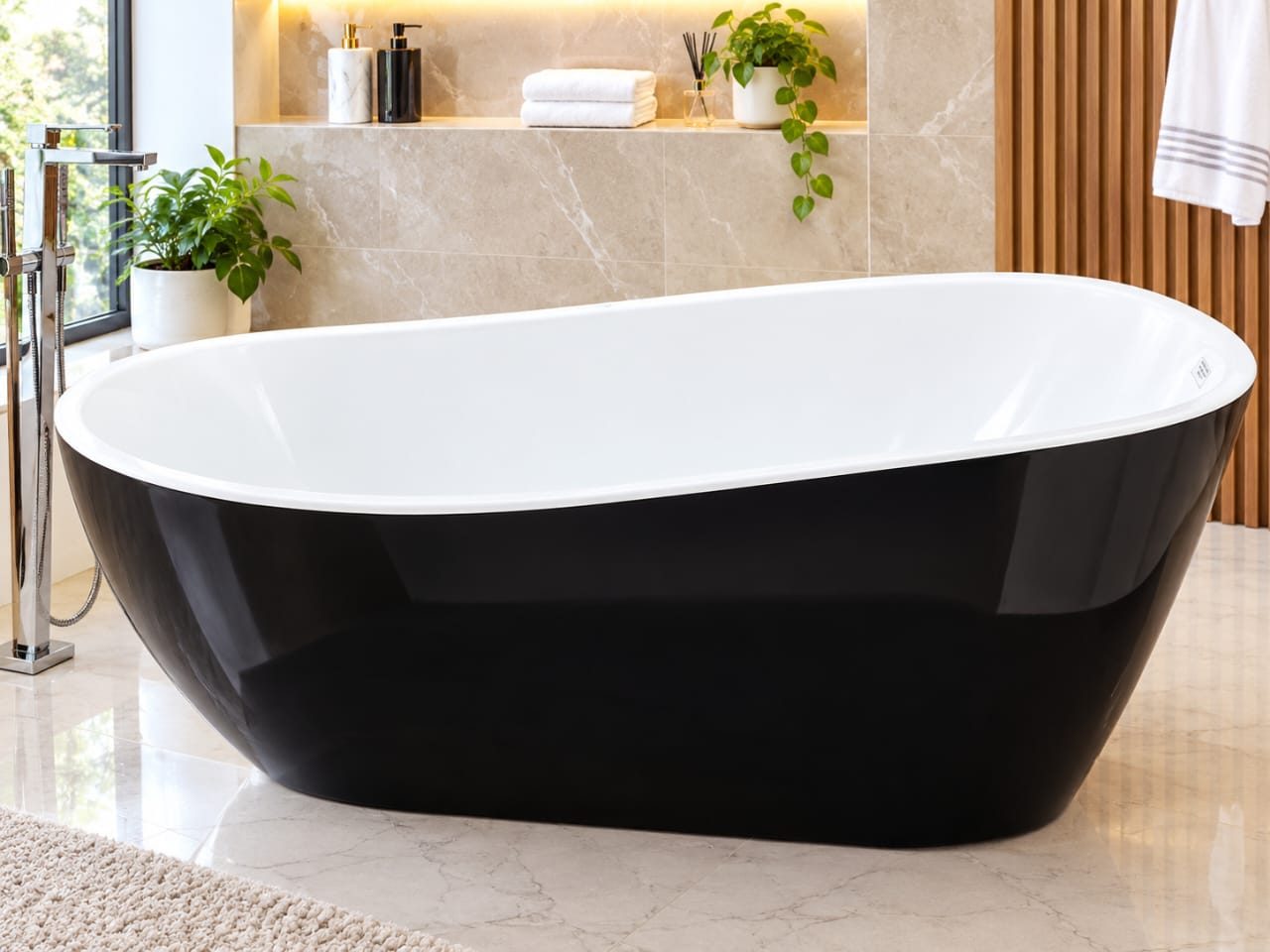 BATH TUB - BLACK +WHITE - 4360 - 170CM