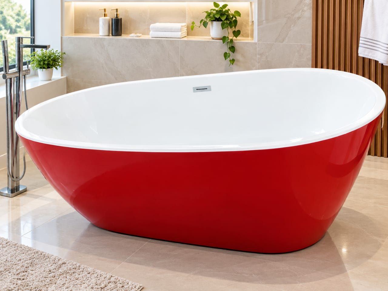 BATH TUB - RED +WHITE - 4360 - 170CM