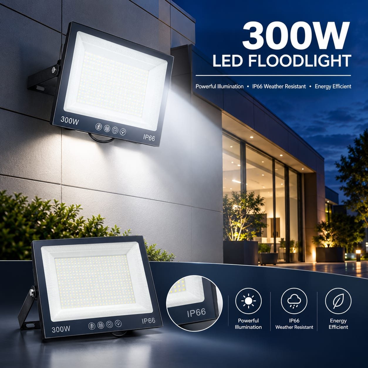 FLOOD LIGHT – 300W – SMD – WH