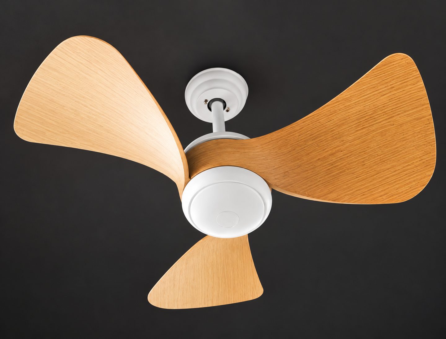 CEILING FAN - WHITE+LIGHT WOOD - 2363