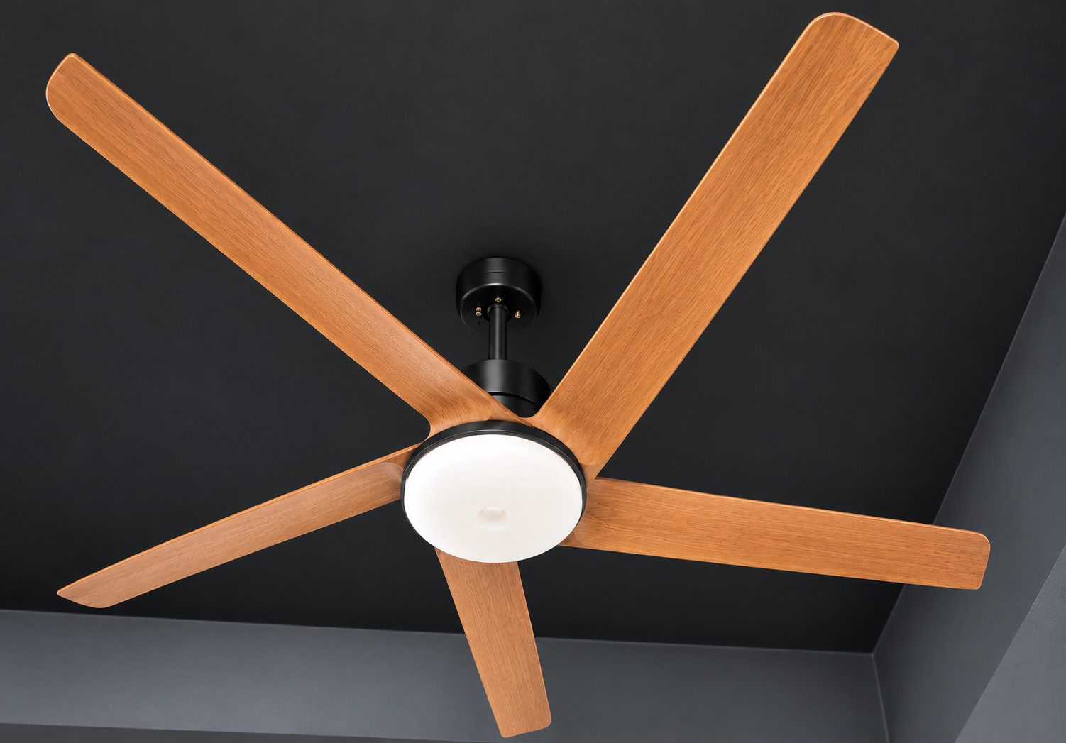 CEILING FAN - 2452BK - BLACK+WALNUT