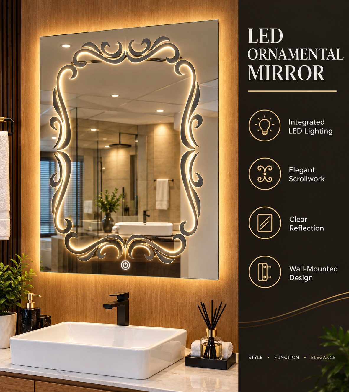 ORNAMENTAL MIRROR LED-262