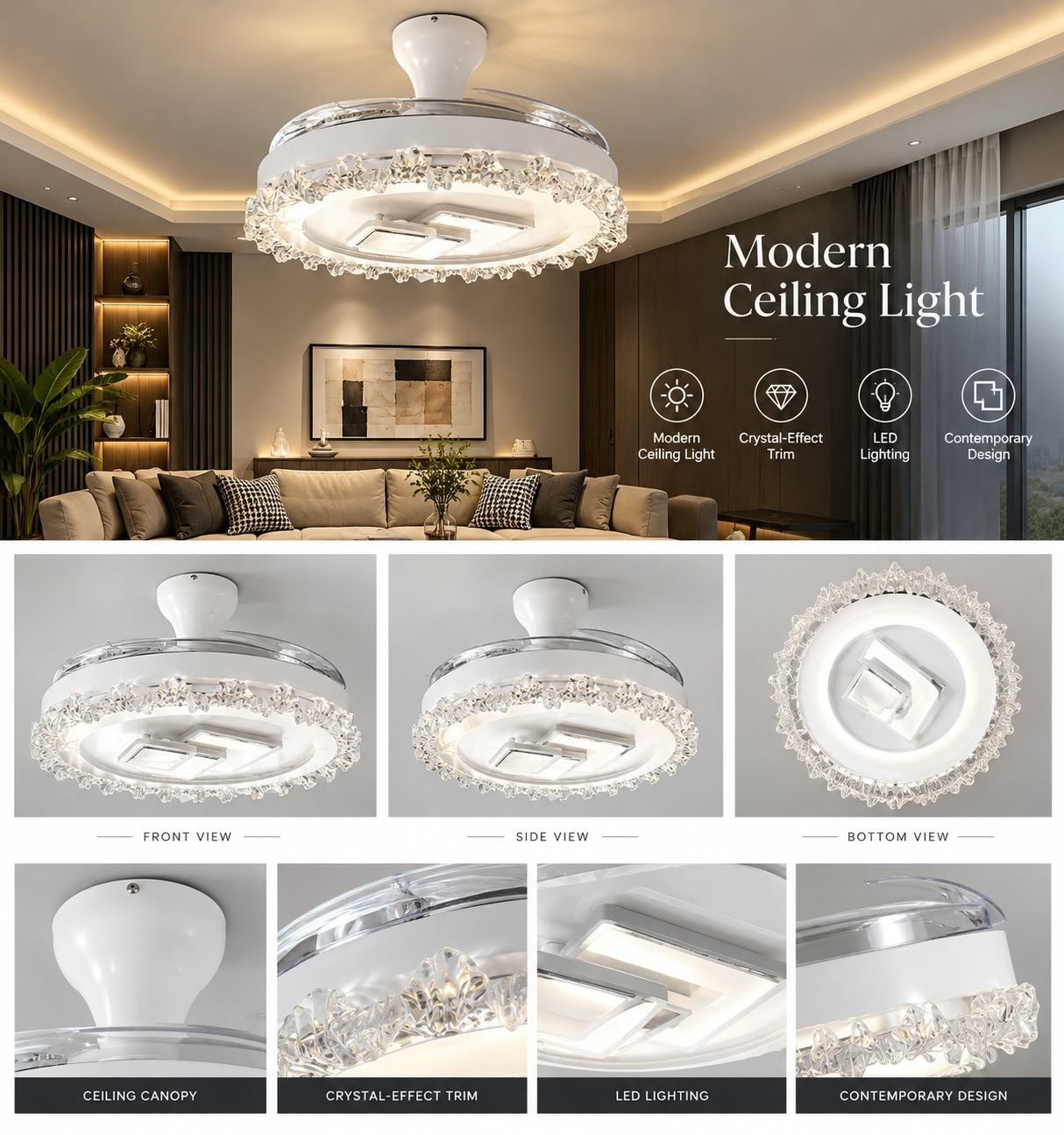 FAN LIGHT - 33067 - WHITE