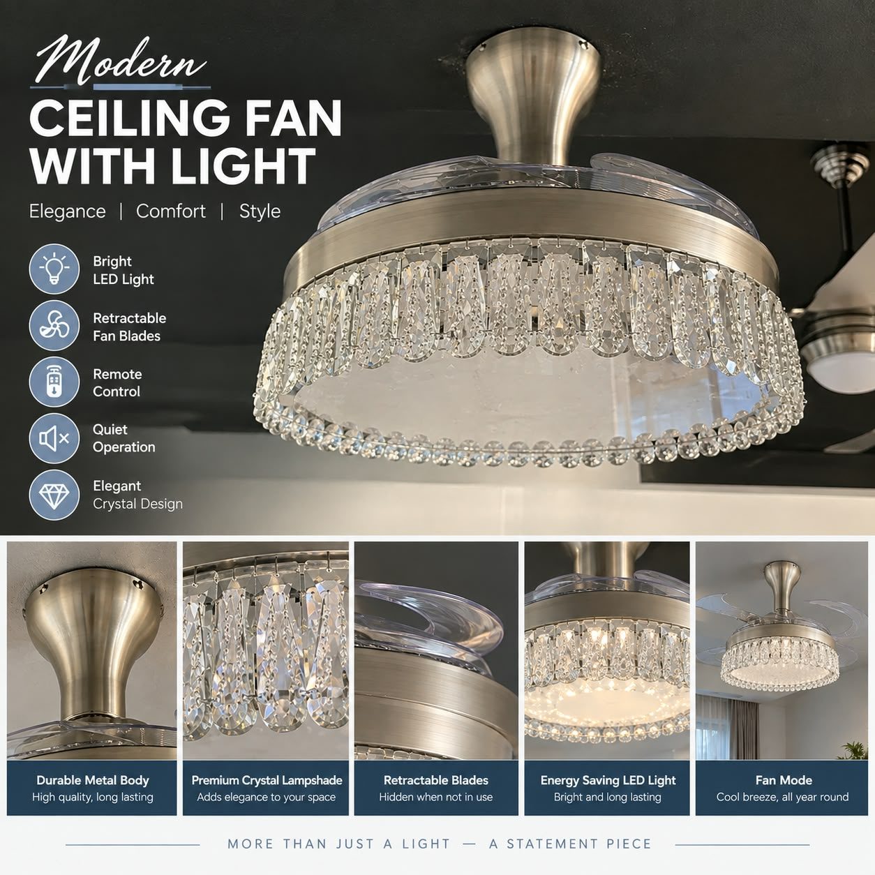 FAN LIGHT - 33076 - SATIN