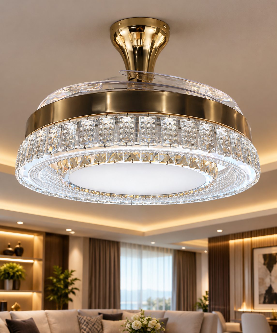 FAN LIGHT - 33075 - GOLDEN